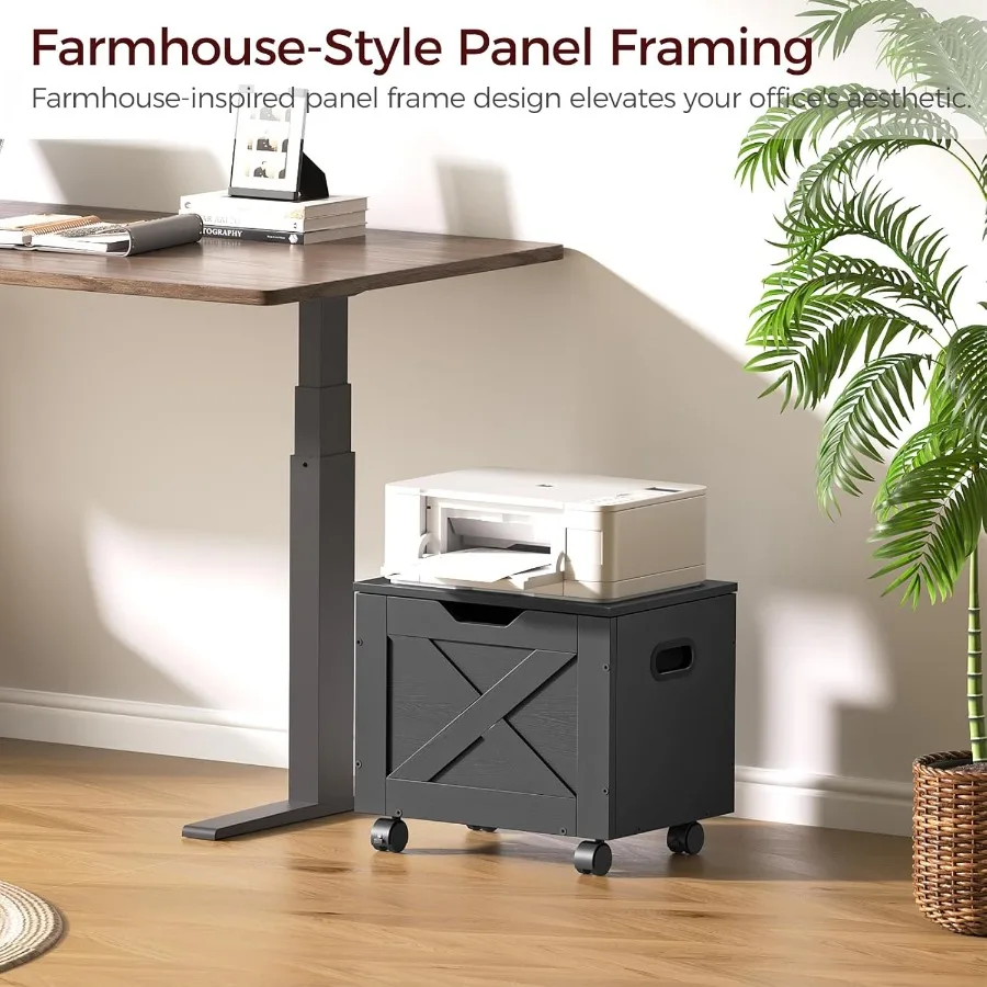 خزانة ملفات مدمجة مع درج واحد لتخزين المكتب، منظم ملفات معلق مثالي لثيقة بحجم A4