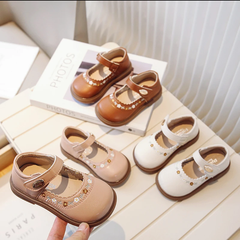 1-6 سنوات الفتيات الصغيرات أحذية ربيع الخريف الاطفال لينة بولي أحذية أحذية من الجلد لفتاة المدرسة ماري جين لطيف الحلو الأحذية المسطحة #2