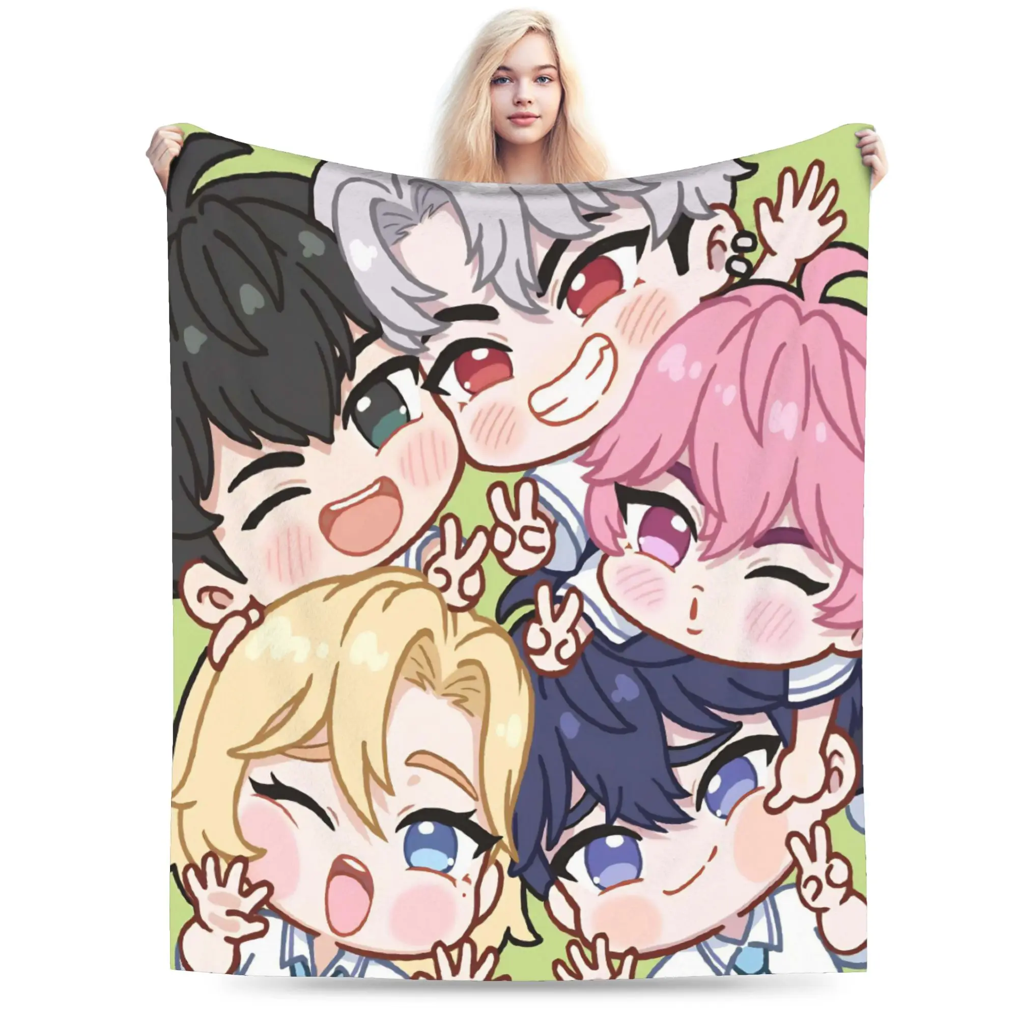 Kpop PLAVE Caligo pt Plush Blankets Kids  Flannel Bedding Throws For Couch Bed Warm Custom Quality Bedspread Gift Idea