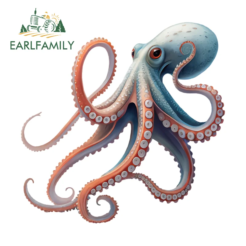

EARLFAMILY Tentacle Octopus Sticker Personality Creative Fishing Tackle Box Decal Graphics Vinyl DIY Storage Flask Water Bottle