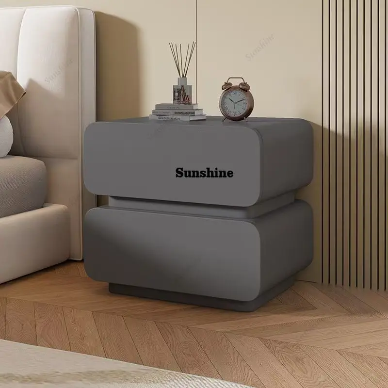 

Wood Mobile Bedside Table Bedroom Cabinets Coffee Luxury Storage Drawers Modern Nightstand Organizer Muebles Trendy Furniture