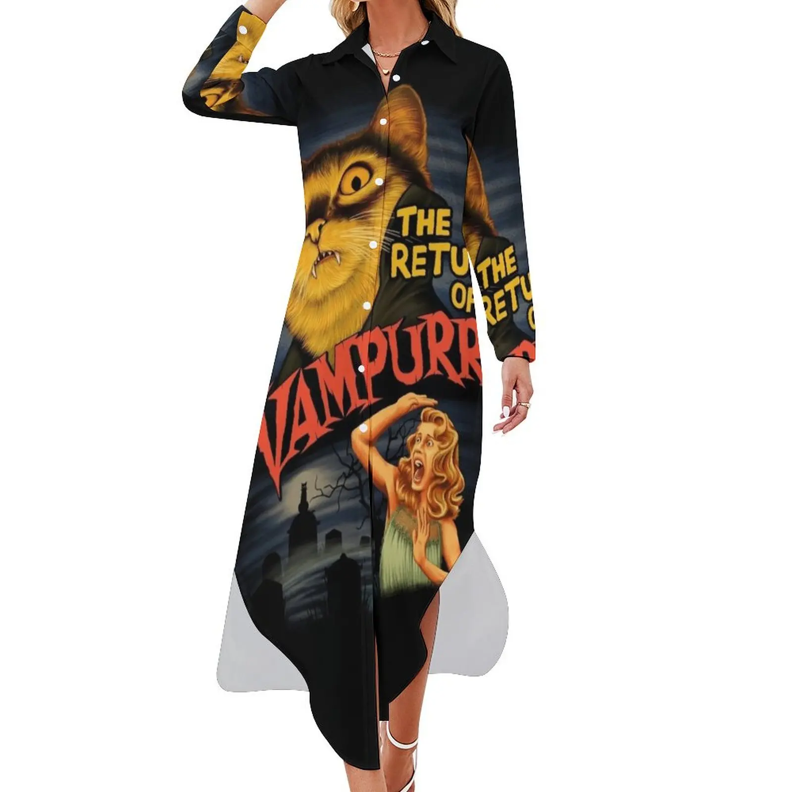 

The Return of Vampurr Long Sleeved Shirt Dress Female clothing bandage dress prom dress 2024 dresses for woman 2024