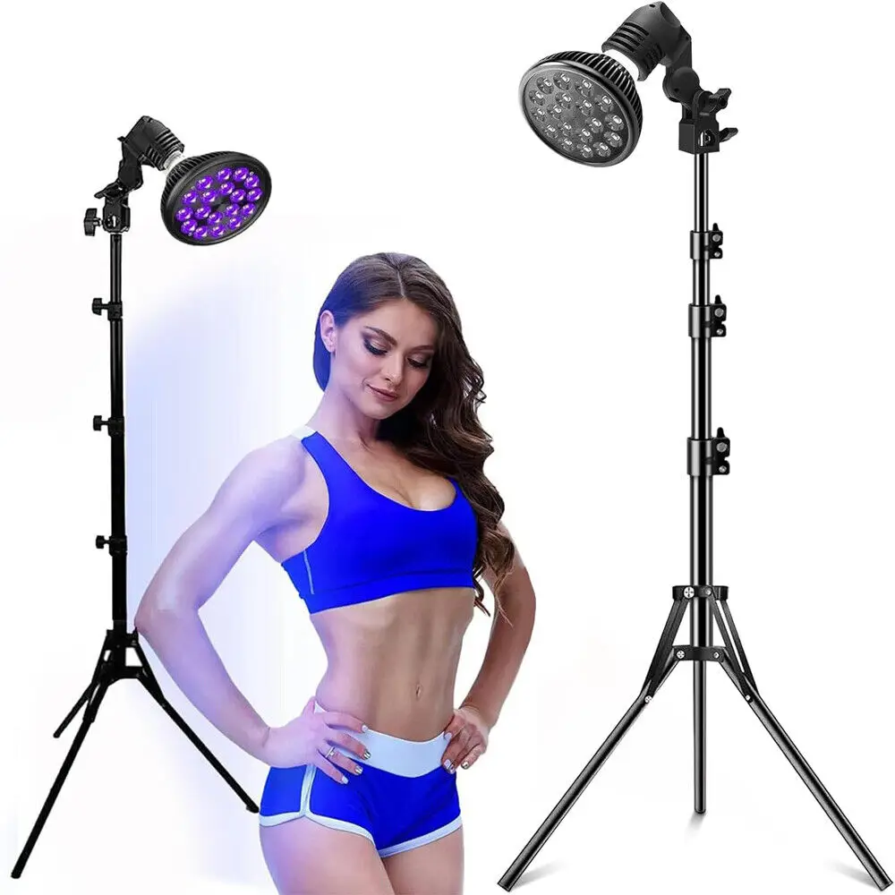 

54 Вт лампы для загара для дома, всего тела и лица, 18 шт. светодиодов, лампа для солярия, длина волны 450 нм и 850 нм, синий свет, лампа для ухода за кожей, солнечная лампа