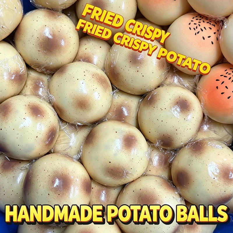 Potato Handmade Ball Crunchy Moldable Stress Ball Squishy Squeeze Toy Round Blocks Filled Fidget Toy Stress Relief Gifts