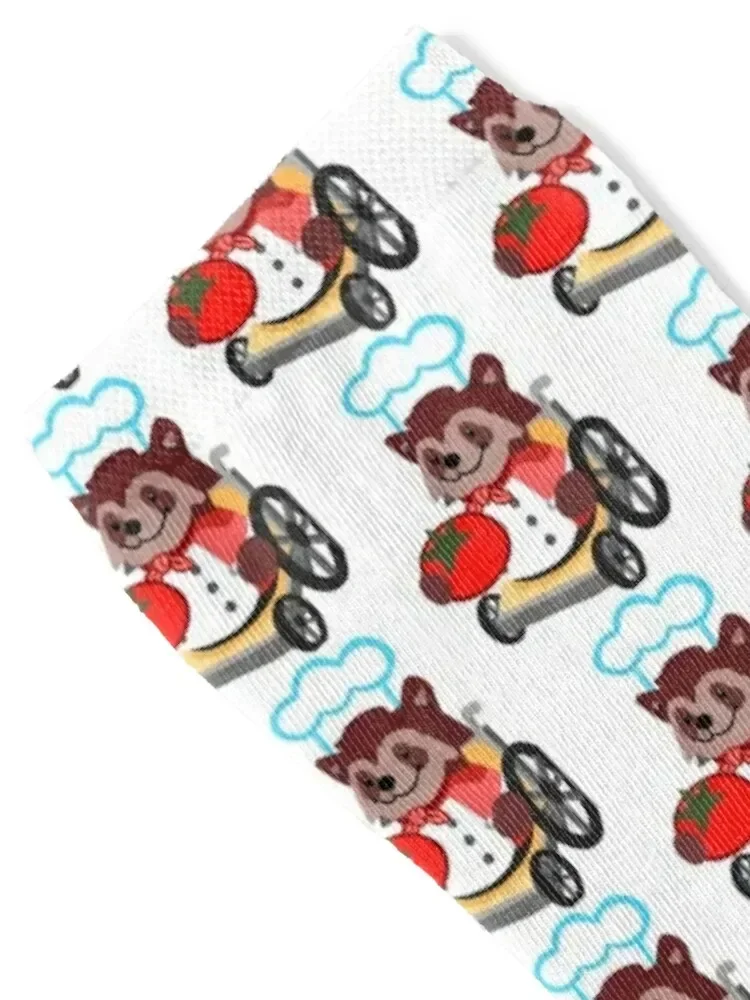 Overcooked wheelchair raccoon chef Socks colored funny gift golf Men Socks Women's