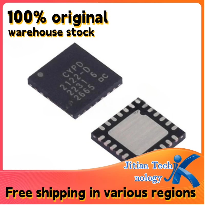 100% original inventory 10PCS CYPD2122-24LQXIT CYPD2122-D QFN24 USB chip Professional distribution Welcome to purchase