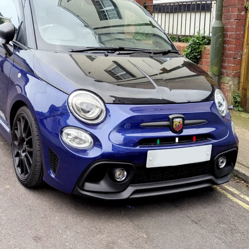 3pcs Car Front Grill Covers Durable Plastic Grill Cover For Fiat Abarth 595 Series 4 2016–2024 Italian Tricolore Car Accessories