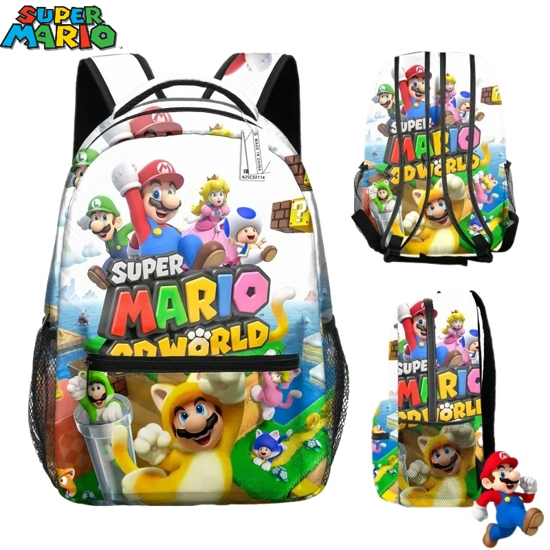 Mario Backpack Student School Travel Mountaineering Storage Bag Children's Knapsack Large Capacity Anime Cute Holiday Gifts