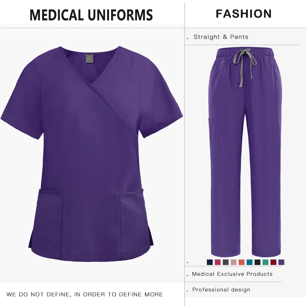 ชุดยูนิฟอร์มคลินิกใหม่ ชุดยูนิฟอร์มผู้หญิง ชุดยูนิฟอร์มทางการแพทย์ ชุดพยาบาล ชุดผ่าตัด ชุดสปา ชุดทำงานในห้องปฏิบัติการ