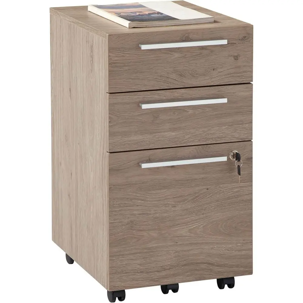 

Вертикальный мобильный шкаф для документов с 3 ящиками, 19 дюймов, светлый дуб