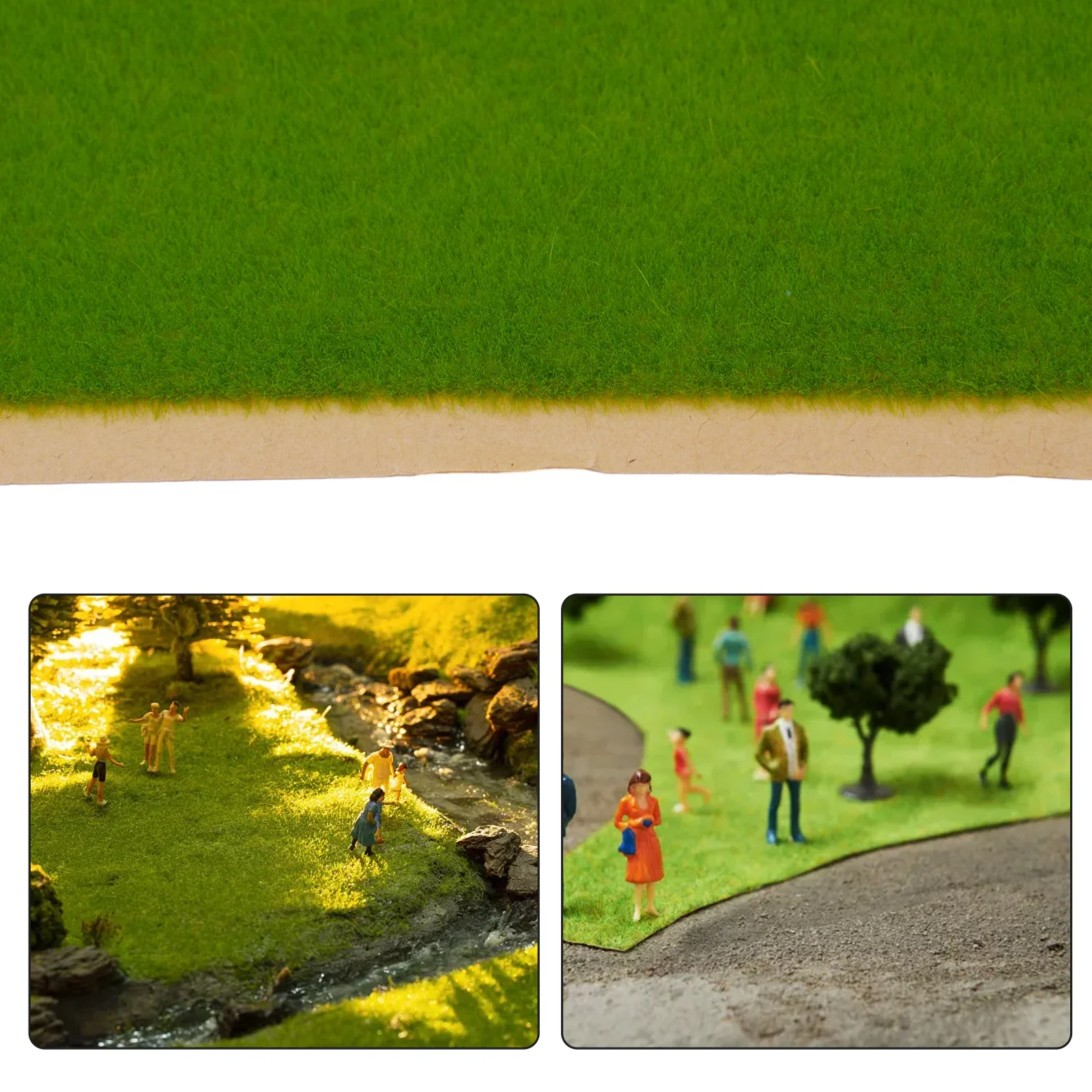 35x100cm Grass Mat Thin Artificial Lawns Landscape Grass Mat For Model Train Not Adhesive Paper Lawn Fake Turf Decoration Garden