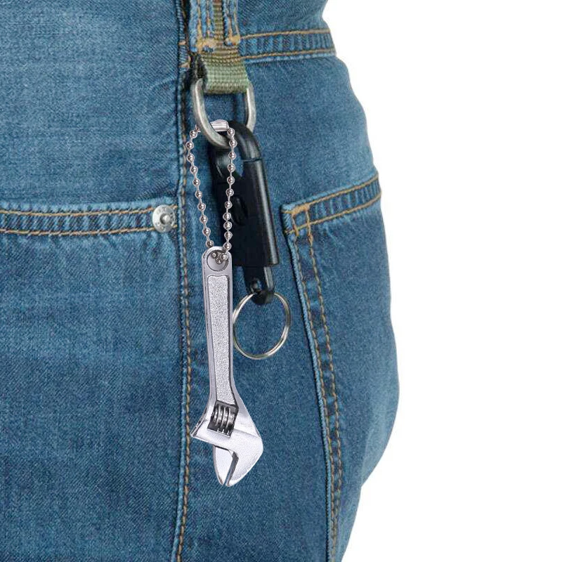 Mini 2,5/4 Zoll verstellbarer Schraubenschlüssel, Maulschlüssel, Werkzeuge, kleiner Schraubenschlüssel, tragbares Schlüsselwerkzeug-Set, kann mit Ihnen getragen werden – Detail 2