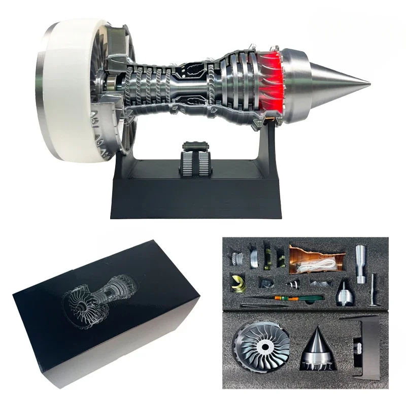 3D printing aircraft engine simulation model can start toy turbine engine model luminous assembly