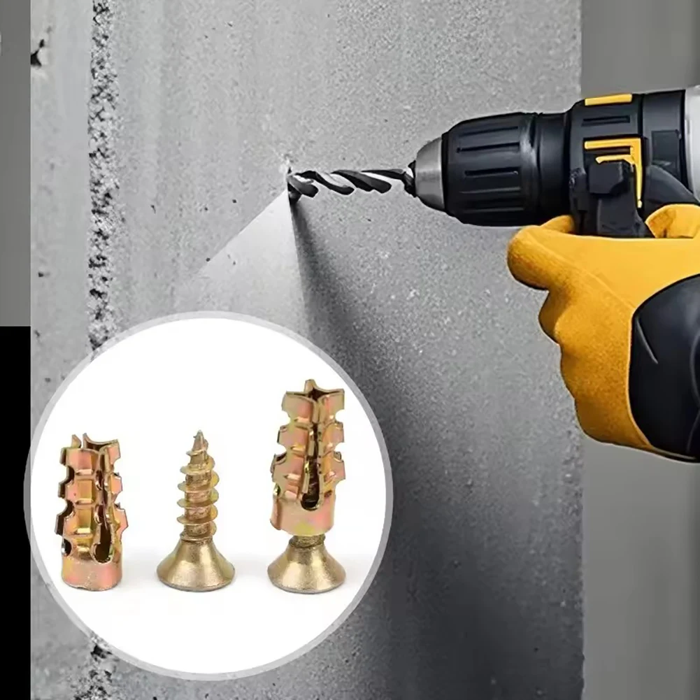 6*14mm Ultifunctional Self Drilling Anchors Screw Steel Drywall-Anchors For Hollow Wall No Drilling Required For Diy Projects