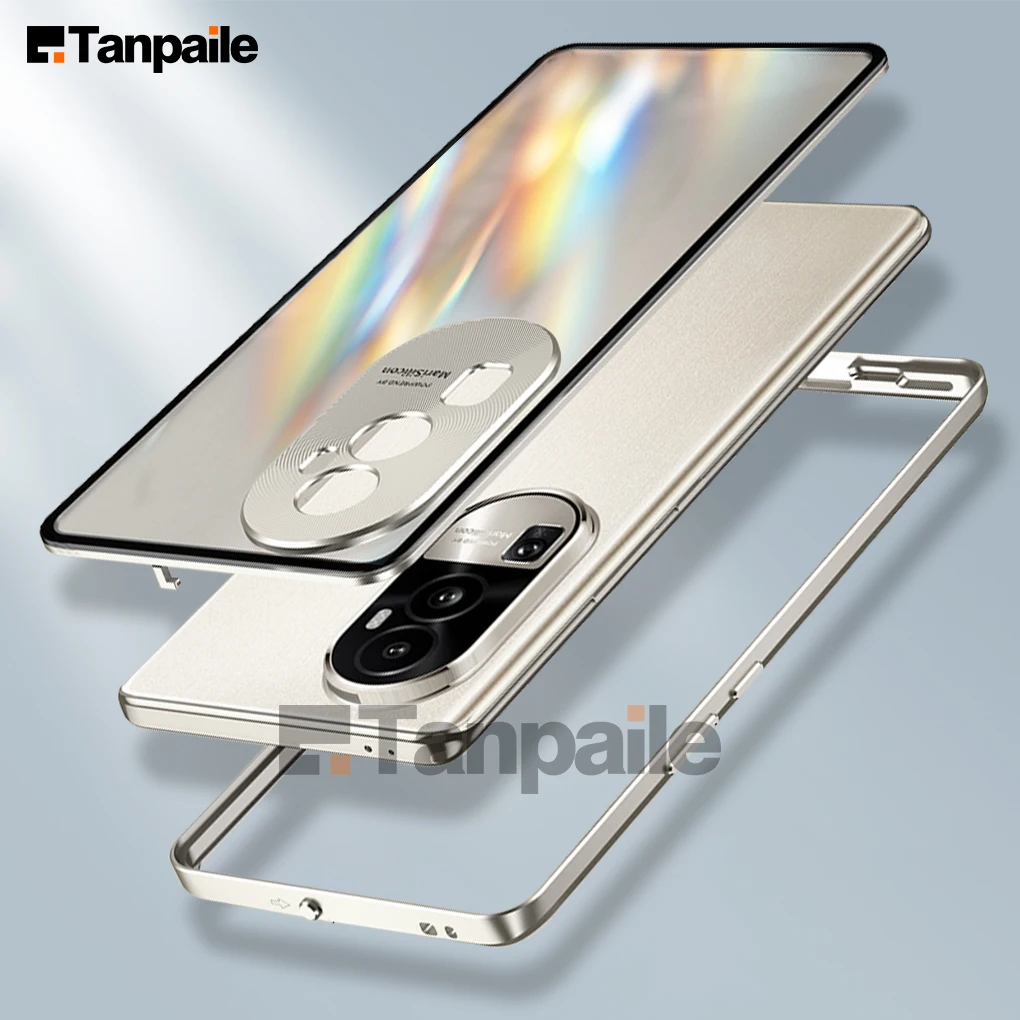 Aluminum Metal Bumper for OPPO Reno13 Reno13 Pro Case Tempered Glass Funda