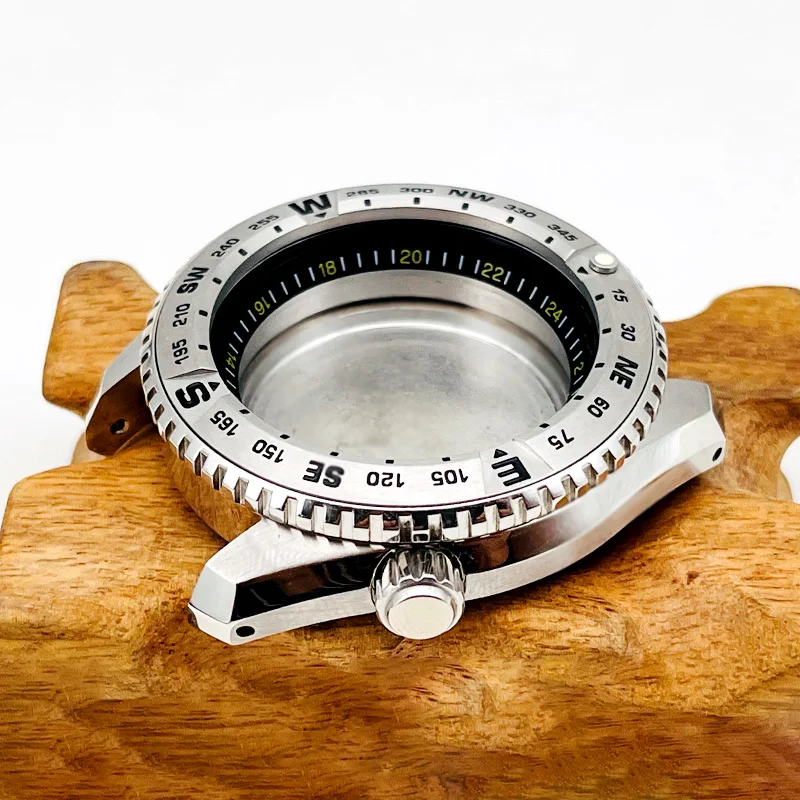 Серебристо-черный чехол для часов NH35 чехол Seiko LX SNR025 SNR027, подходит для часов 4R35 4R36 NH35 NH36, с сапфировым стеклом, для дайвинга