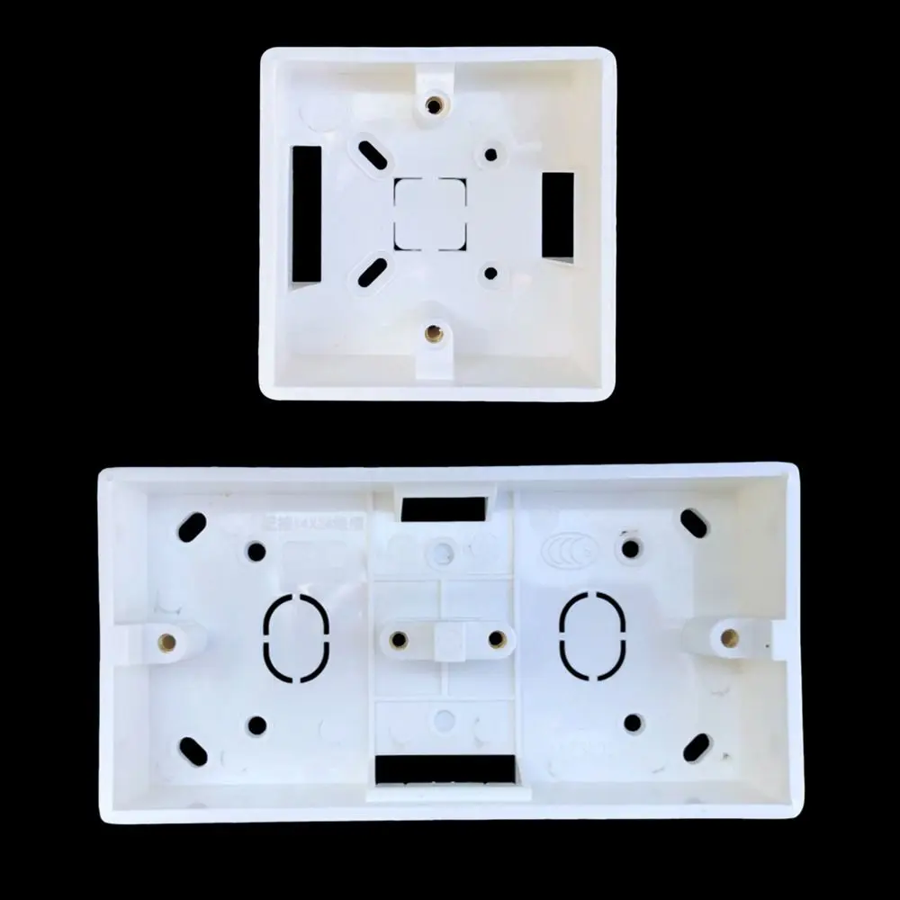 86 Type Switch Socket Box Standard Plastic PVC External Mounting Box Waterproof Junction Back Box Wiring Organizer