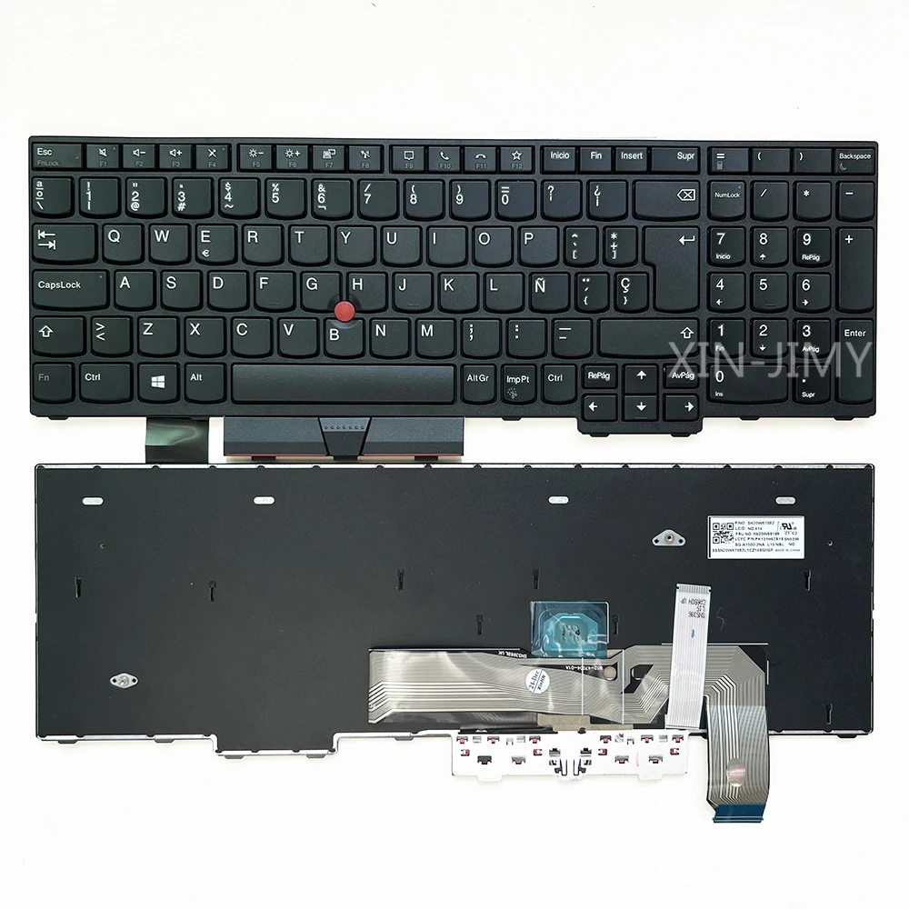 Teclado español L15 para Lenovo ThinkPad L15 GEN 1 L15 Gen 2 P15V T15P L15NBL-1058P (tipo 20X7, 20X8,20X3 20X4) 5N20W68289S