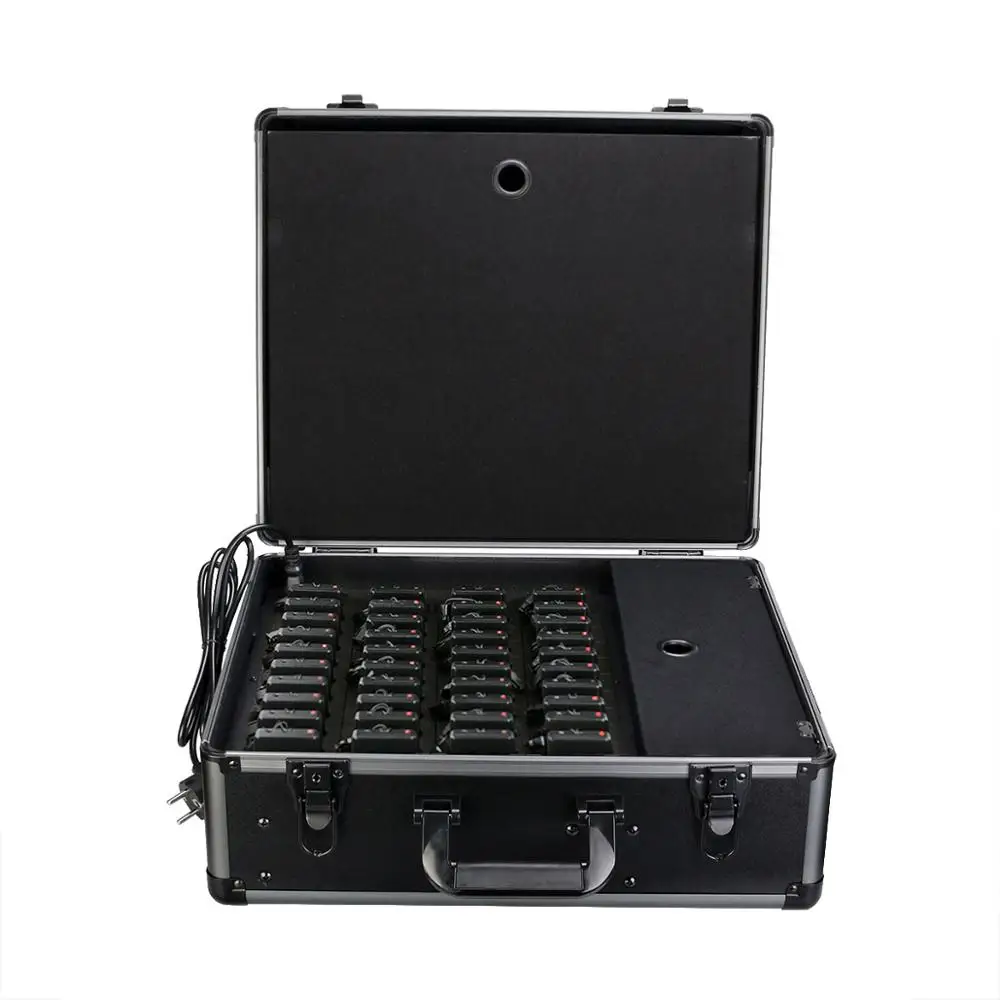 Portable 40 Slot Charge Case Storage Box for Wireless Tour Guide System Retekess TT101 TT102