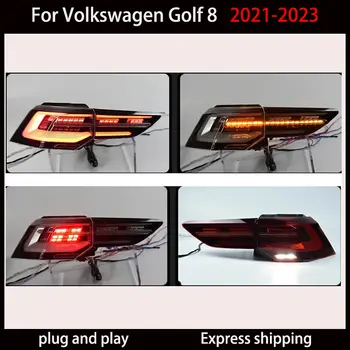 Zadní světlo pro model vozu VW Golf 8 2021-2023 Golf 8 LED zadní světlo Golf MK8 Zadní brzdové světlo DRL Brzdové příslušenství 10 nejlepší prodej LED zadní světla pro VW Touareg - №4