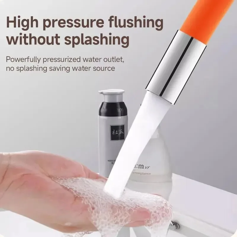 

Kitchen Faucet Extension Extender Universal 360° Rotating Silicone Flexible Hose Water Tap Pipe Tube for Bathroom Wash Basin