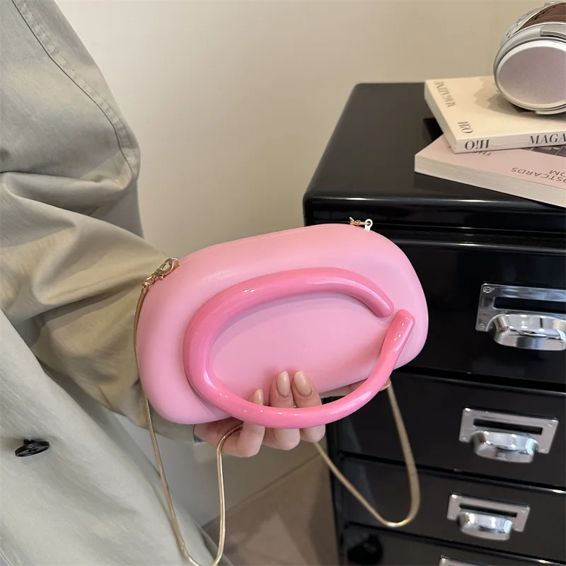 

Новые роскошные женские акриловые сумки с металлической ручкой, однотонные, с металлическим декором, вечерние сумки-клатчи, пляжные сумки