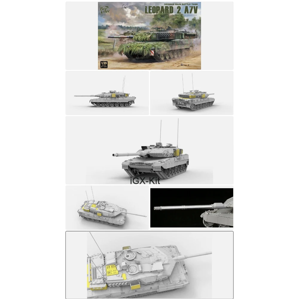 

Набор для сборки пластиковой модели основного боевого танка Leopard 2A7V (Германия) в масштабе 1/35, серия Border BT040, для хобби и моделирования