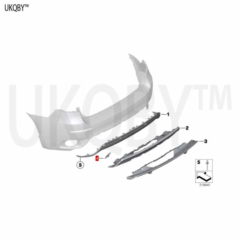 BM WX6 E71 [X6 40iX] 2012-2014 الجانب الأيمن الخلفي لخطاف سحب يربك 51122159364 51122159363