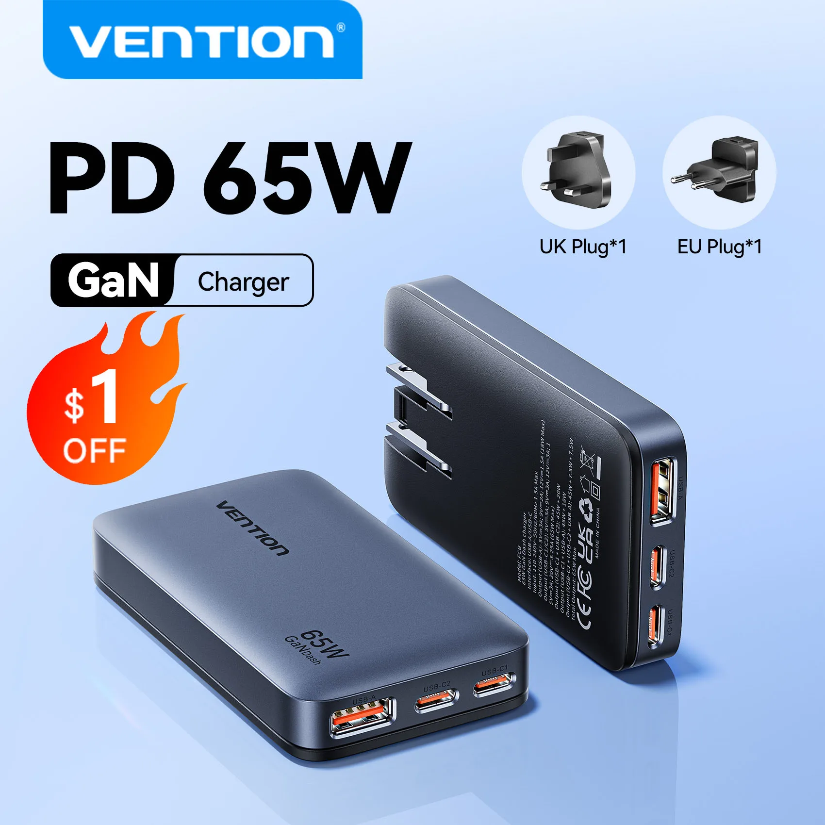Vention 65W Gan Cha…