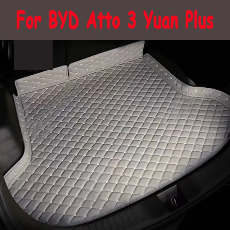 

For BYD Atto 3 Yuan Plus 2022 2023 Car Styling PU Leather Trunk Protection Mat Catpet Interior Cover Part Pad Auto Accessories