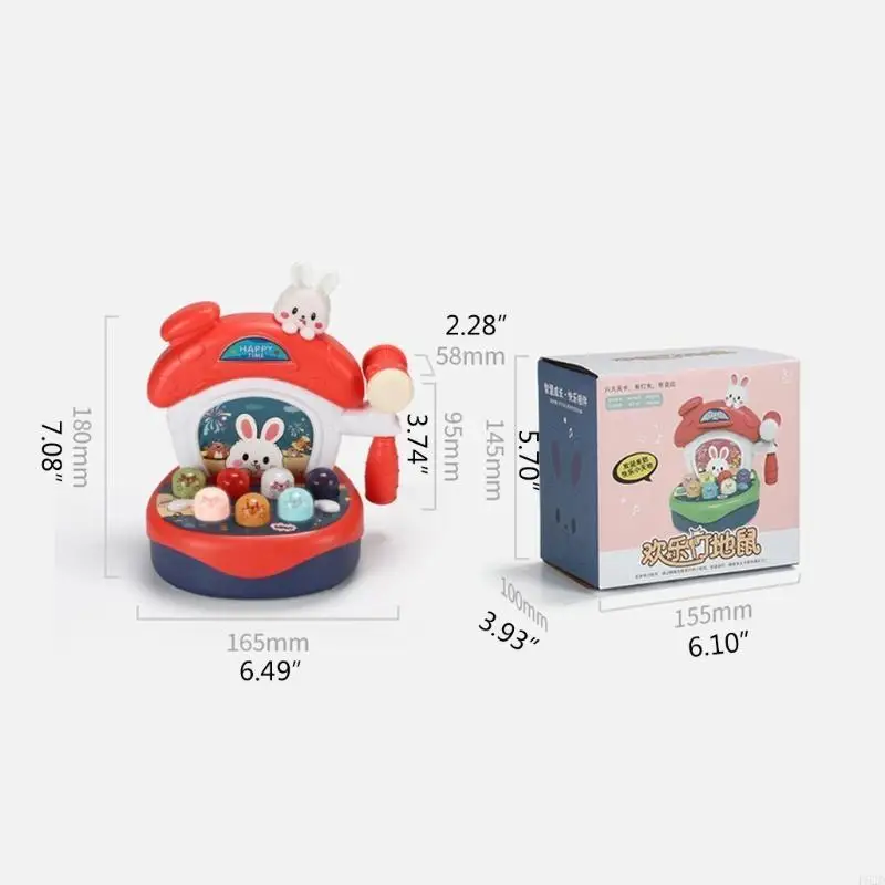 F62d Hammering Toy Giáo dục Hội đồng bận rộn với Wrack-A-Mole Learning Toy Quà tặng cho trẻ bé trai 3/4/5/6year