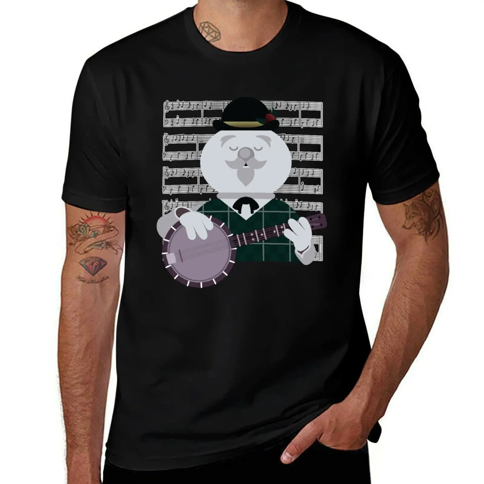 Sam the Snowman - Banjo Medley T-Shirt Non-Shrink Basic Cotton T-Shirt