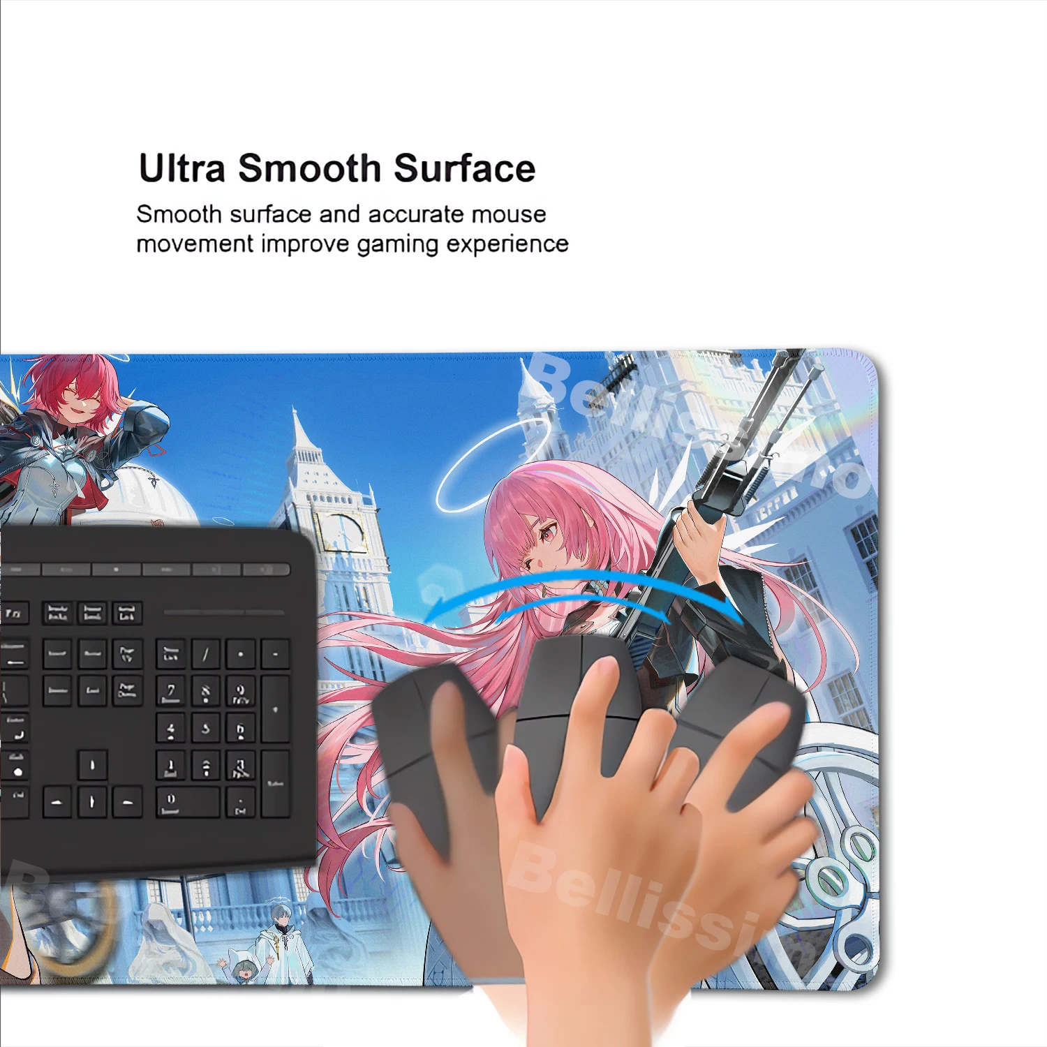 Arknights Lemuen Mouse Pad Gamer Large Keyboard Extended Mousepad Natural Rubber Desk Mat Soft PC Tablemat Desk Cabinet Carpet