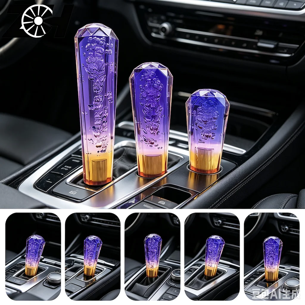 10 15 20 25 30CM Car Resin Crystal Bubble Cover Gear Shifter Knob Manual Round Ball Shape Shifter Handle Stick Head Lever AT MT