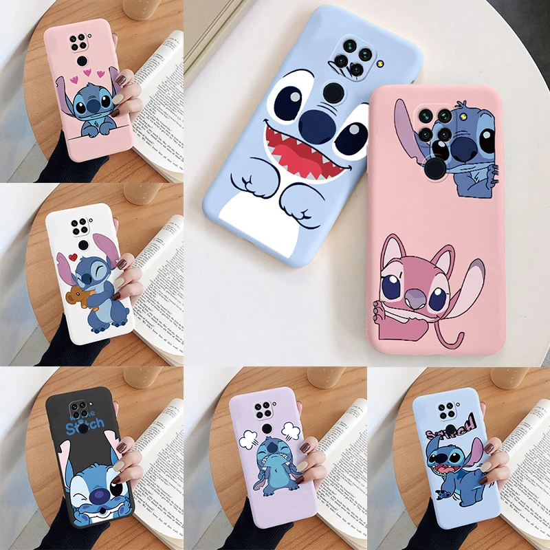 Lilo Stitch Phone Case For Redmi Note 9 4G Camera Protect Soft Cover Silicone Cute Cartoon Funda For Redmi Note 9 Note9 4G Capa