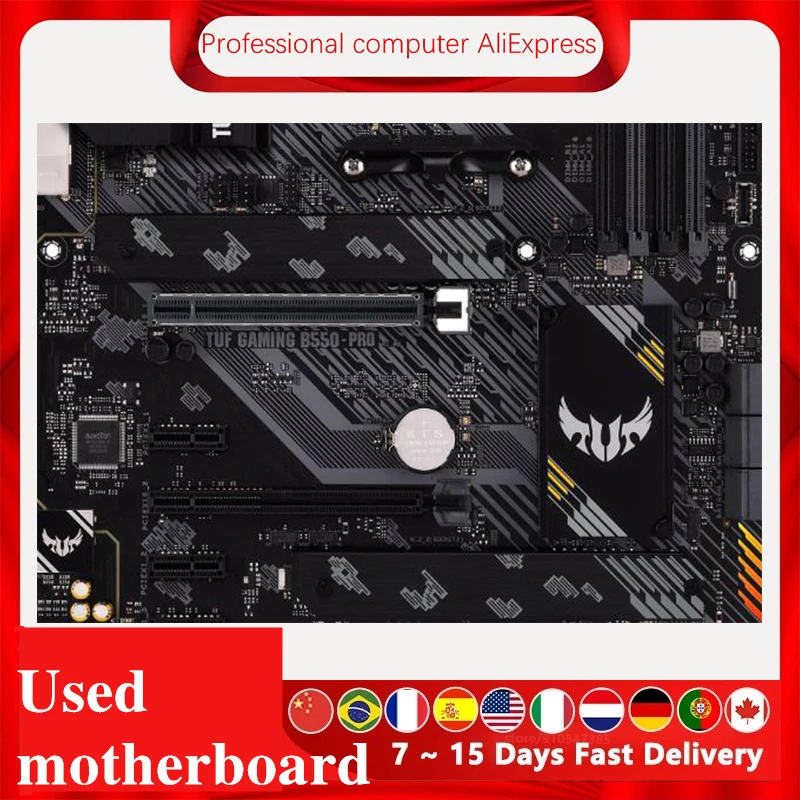 Used For ASUS TUF GAMING B550-PRO Motherboard Socket AM4 For AMD B550 Original motherboard Desktop PCI-E 4.0 m.2 sata3 Mainboard