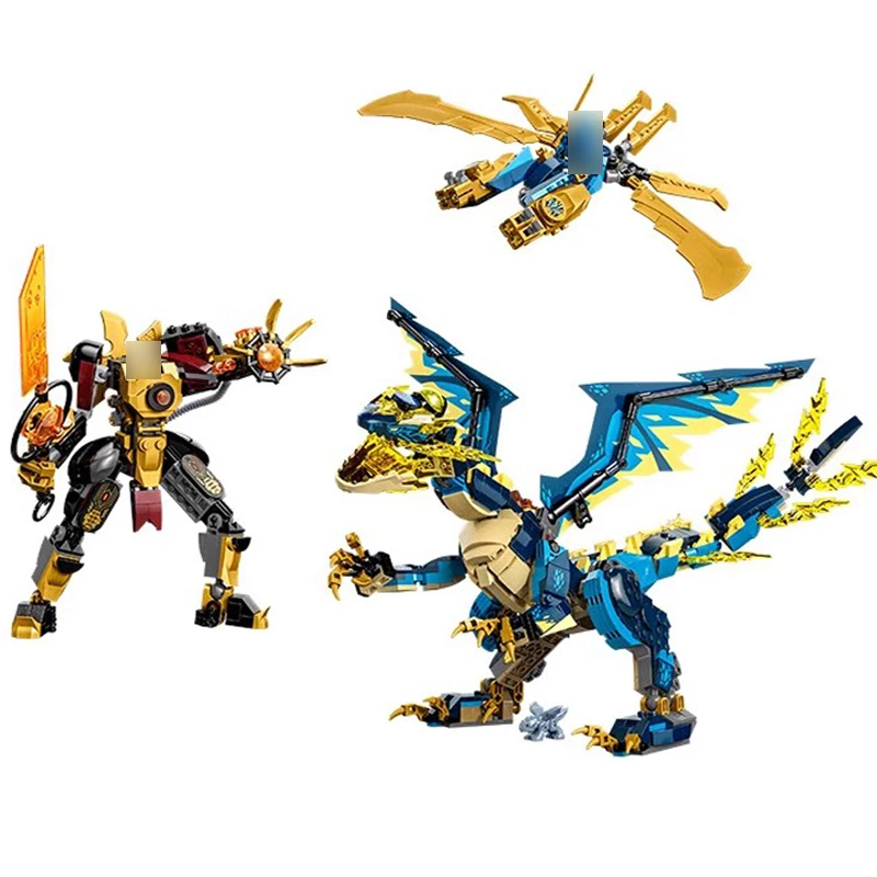 

Новинка 202, Ninjia Fit Elemental Dragon vs Queen Mecha, строительные блоки, кирпичи для мальчиков и девочек, детские рождественские подарки