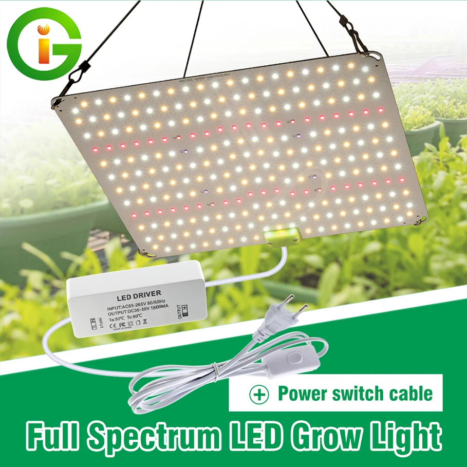 Ultra Thin LED Plant Lamp Full Spectrum Quantum Plate Plant Growth Lamp Sunshine High-power Seedling Lamp