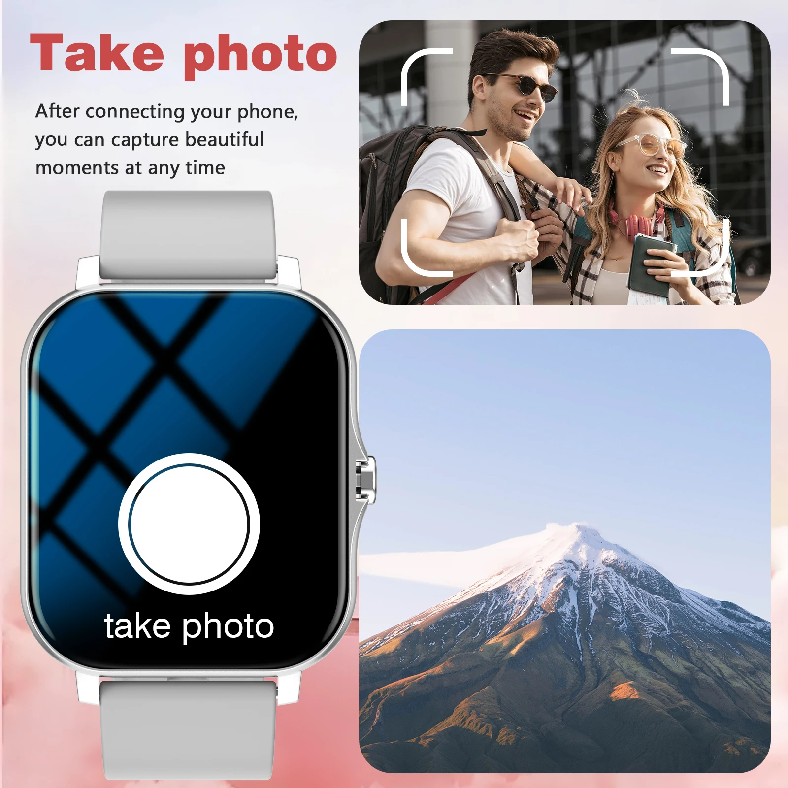 Smartwatch (responte/fazer chamadas), para mulheres e homens, display HD unissex, pedômetro rastreador de atividade fitness, relógios inteligentes