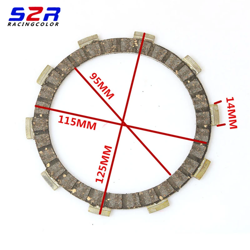 Motorcycle Clutch Friction Disc Plate Set 6PCS  for YAMAHA DT125 DT 125 Parts