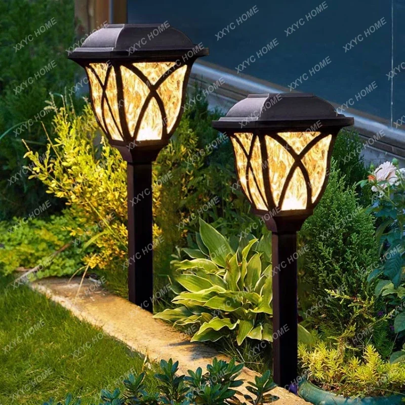 Solar Outdoor Light Lawn Lamp Home Garden Atmosphere Waterproof Landscape Layout Villa Decoration Courtyard Ground Lamp