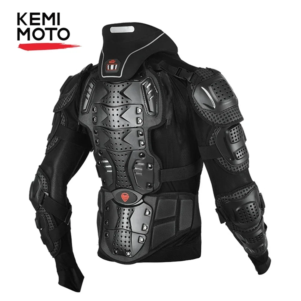 Motorcycle Armor Jacket Men Full Body Neck Protector Racing Clothing Suit Motocross Equipments Moto Riding Protective Gear