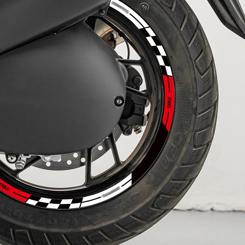 For ZONTES 350D Motorcycle Wheel Hub Stickers Kits Bike Rim Accessories Safety Reflection Decals Can Choose Color