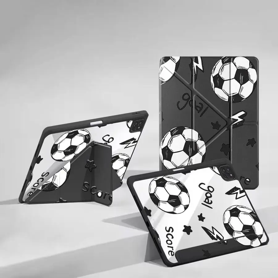 Holder Cover Tablet Case For iPad Pro 11 10 9 8 7 th 12.9inch Mini 6 7 Air 4 5 M3 M2 M4 11inch Pro 2025 Full-Cover Soccer