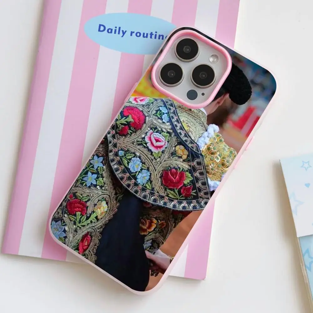 

Чехол для телефона Spain Bullfight Matador Jelly, двухслойный, розовый, для iPhone 17 16 15 14 13 12 11 Air Pro Max Plus, защитный
