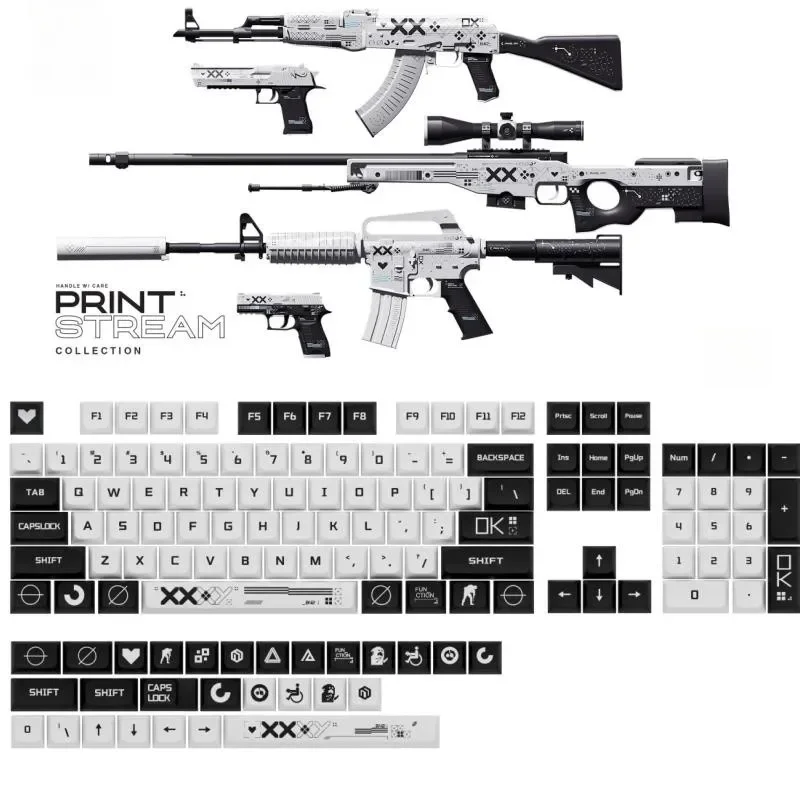 132 Keys Stamp Collection Theme Keycaps XDA Profile Key Caps English for 61/64/68/84/87/96/98/104 Mechanical Keyboard Keycaps