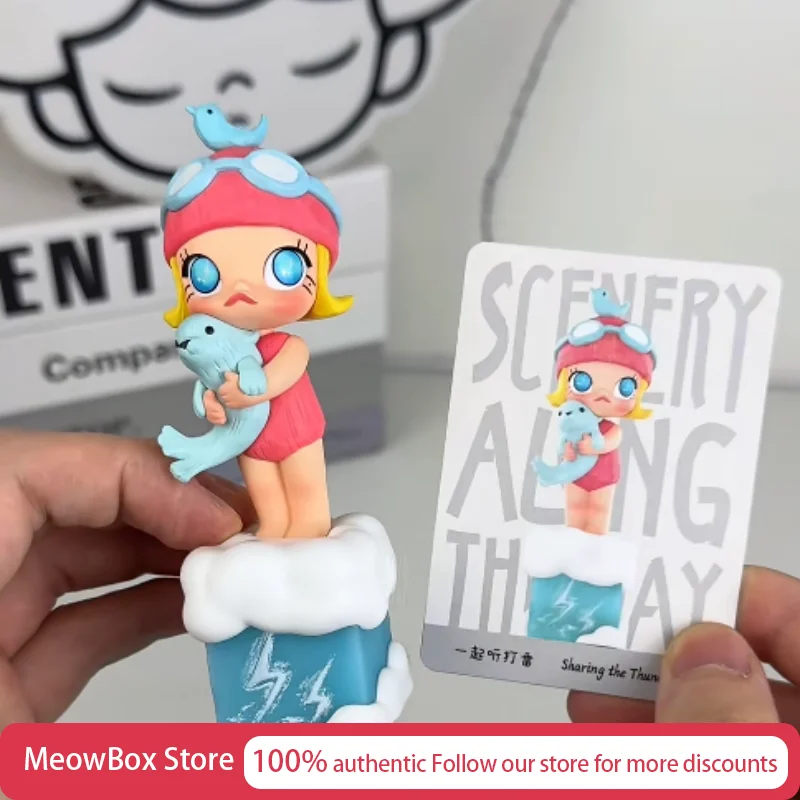 

Authentic Pop Mart Molly Scenery Along The Way 20th Anniversary Series Blind Box Cute Collectible Figures Gift For Anime Lovers