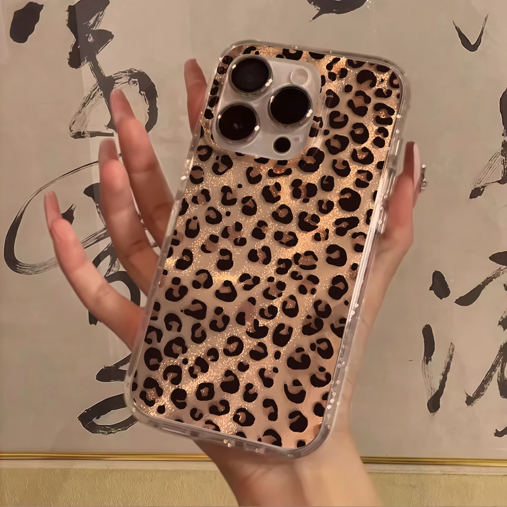 Leopard Print Bling Glitter Cl - Glitter Shockproof Case review and price