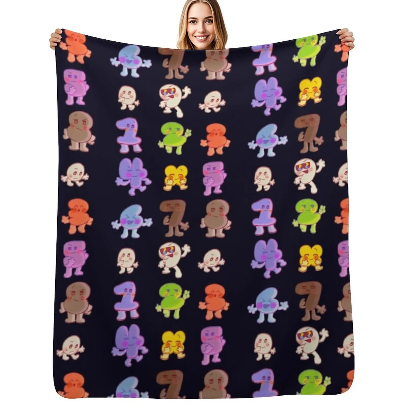 BFB All Numbers Algebraliens Pack Throw Blanket Cute for sofa Warm bed plaid Luxury St for babies Blankets