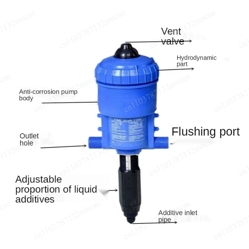 Auto Dosing Fertilizer Injector Dispenser Proportioner 0.2%-2% Controllable Dosing Device 12-3000L/h for Agriculture 4C-30C